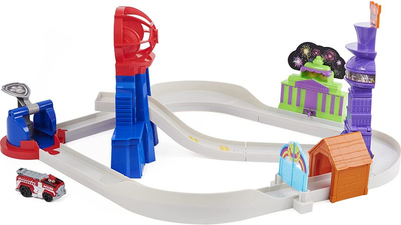 Photo 1 of Paw Patrol, True Metal Total City Rescue Movie Track Set with Exclusive Marshall Vehicle, 1:55 Scale, Kids Toys for Ages 3 and up
