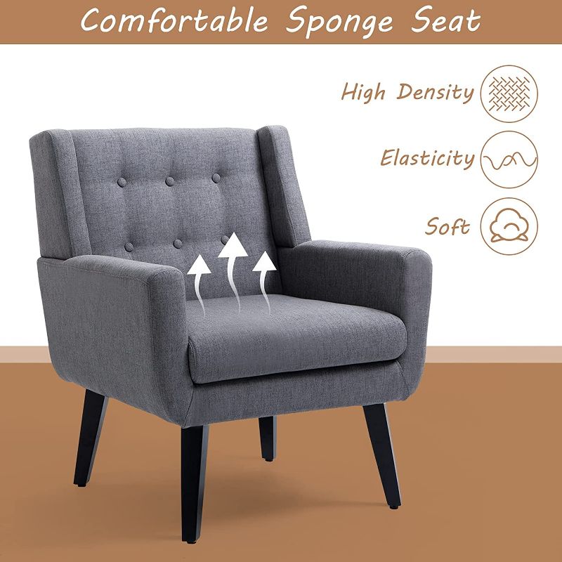 Photo 1 of avawing accent chair grey