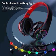 Photo 1 of Bluetooth Headphones,Wireless/Wired Over Ear Headset,Hi-Fi Bass Stereo, Built-in Mic,LED Light Up,Foldable,Micro SD/TF, FM for Adult Teen Kid for Phone/Samsung/Pad/PC/Android/Laptop/TV(Black)
