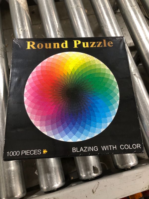 Photo 1 of 1000 pc round colors of the rainbow puzzle 