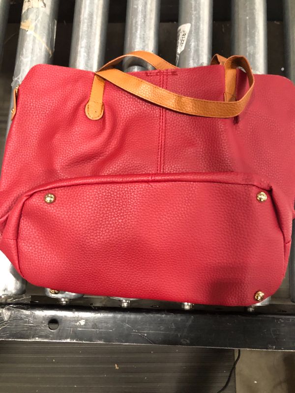 Photo 1 of Faux Leather Red Purse 
Medium Size