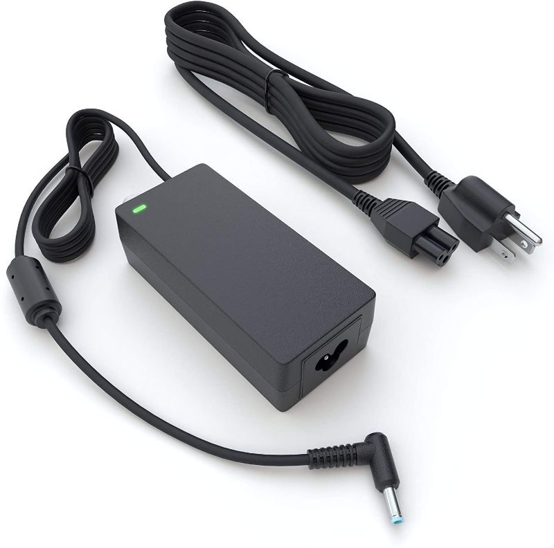 Photo 1 of PowerSource 19.5V 65W 45W UL Listed 14Ft Long HP Smart Blue Tip AC Adapter for Many Models Including: X360 Pavilion, Envy, Spectre, Elitebook 840, ProBook, and More Laptop Power-Supply Charger Cord