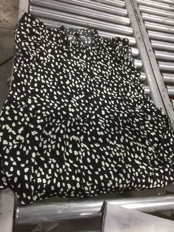 Photo 1 of Black and White Polka Dot Shirt [LARGE]