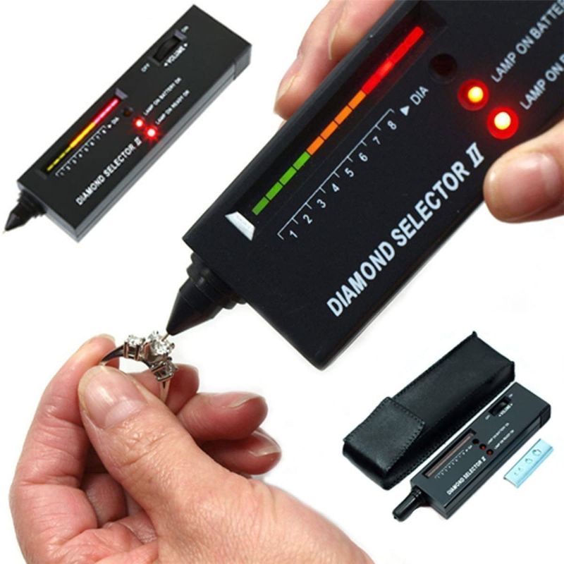 Photo 1 of [Upgraded] High Accuracy Diamond Tester Professional Jeweler for Novice and Expert - Diamond Selector II 9V Battery Included(Black Diamond Testers)
