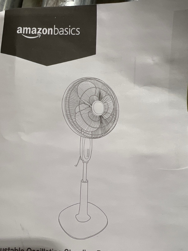 Photo 1 of Amazon Basics 16in standing pedestal fan 