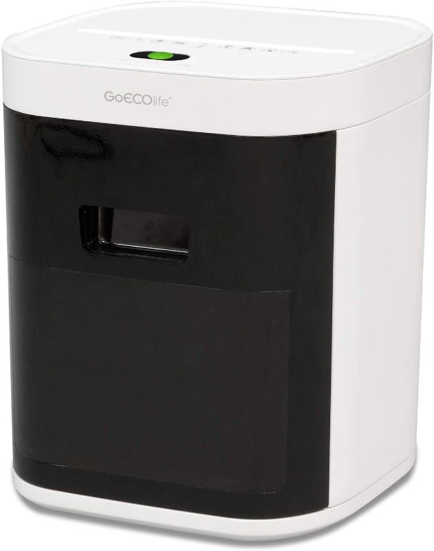 Photo 1 of GoECOlife Limited Edition: 10-Sheet Microcut (5x10mm), Speed 5.91 FPM, 3.0 Gallon Pullout Basket Capacity 8.66" Throat, 5-Min. Continuous Run-Time, Shreds Credit Cards, DIN Security Level P-4
