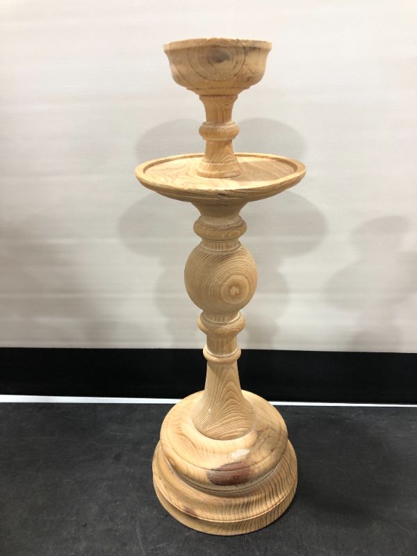 Photo 1 of 22 inch Wood Candle stick holder 