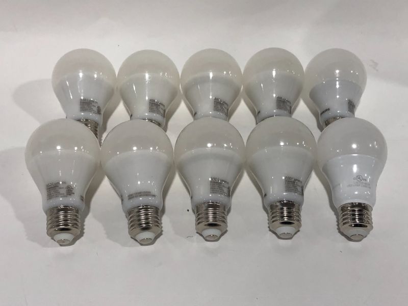 Photo 1 of 10 pack 9.5W60W 800 Lumens 2700K A19 Dimmable LED