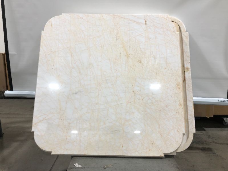 Photo 1 of 48x48 inch White Marble Tabletop (without legs)