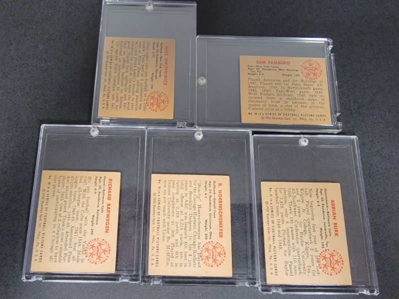 Photo 1 of 5 - 1950 Bowman Football Cards