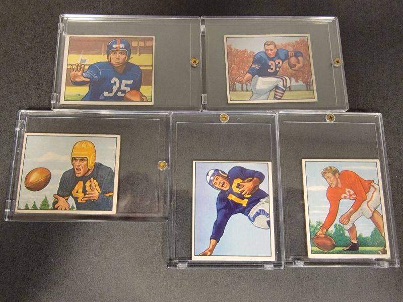 Photo 1 of 5 - 1950 Bowman Football Cards