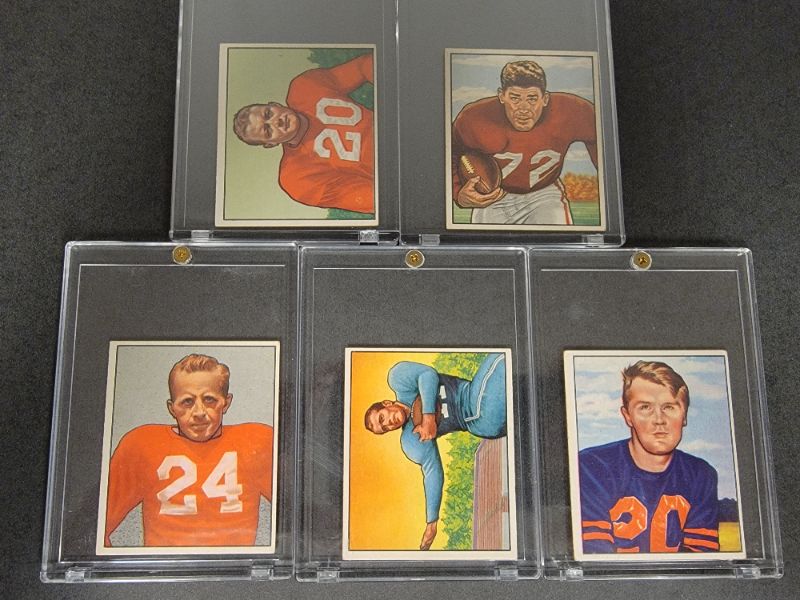 Photo 1 of 5 - 1950 Bowman Football Cards