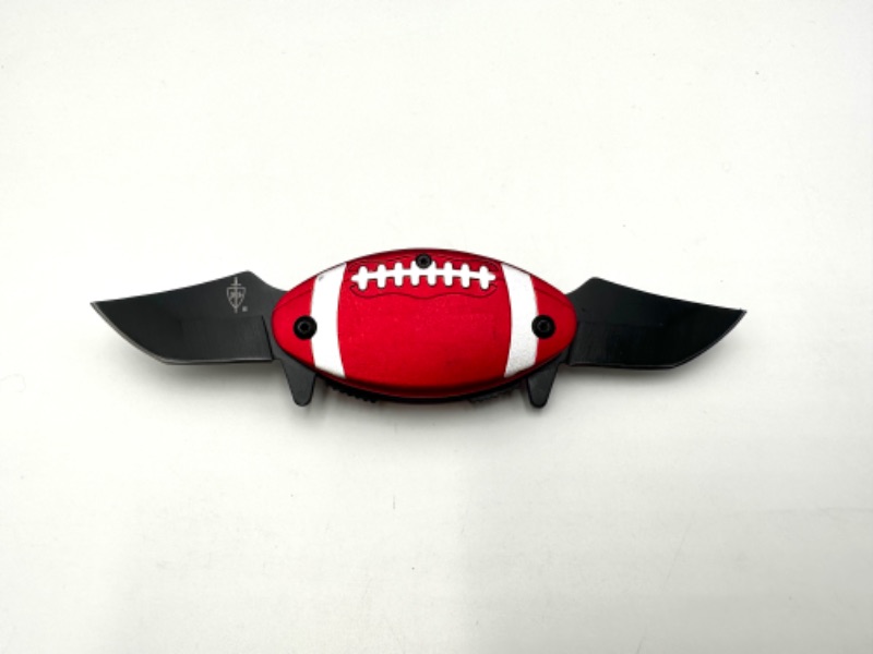 Photo 1 of RED FOOTBALL DOUBLE SIDED POCKET KNIFE NEW