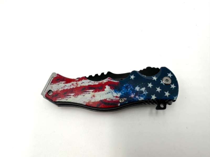 Photo 2 of USA FLAG DESIGN POCKET KNIFE NEW
