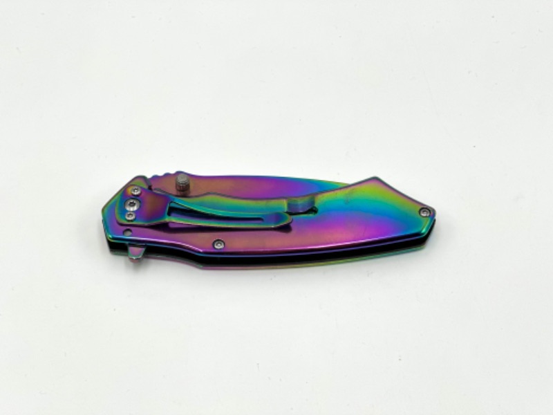 Photo 3 of STARS AND STRIPES OIL SLICK POCKET KNIFE NEW