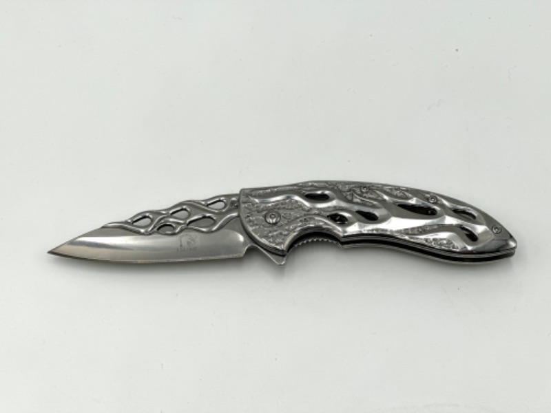 Photo 1 of SILVER DESIGN FALCON POCKET KNIFE NEW 
