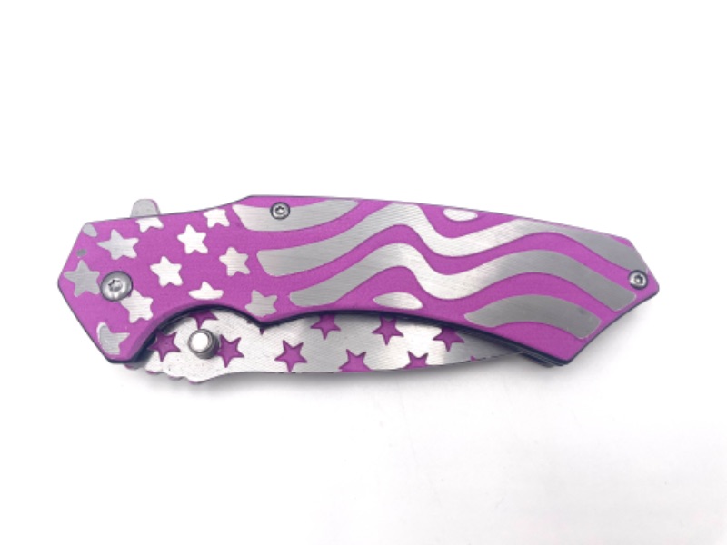 Photo 1 of PINK STARS AND STRIPES POCKET KNIFE NEW