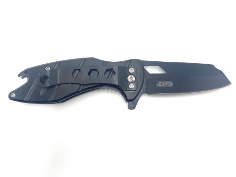 Photo 2 of SMALL ALL BLACK FALCON POCKET KNIFE NEW 