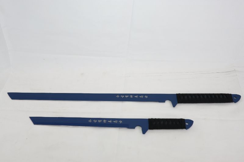 Photo 1 of 2 SET NINJA SWORDS 1 18 INCH BLAD OTHER IS 11 INCH BLADE SHARP NEW