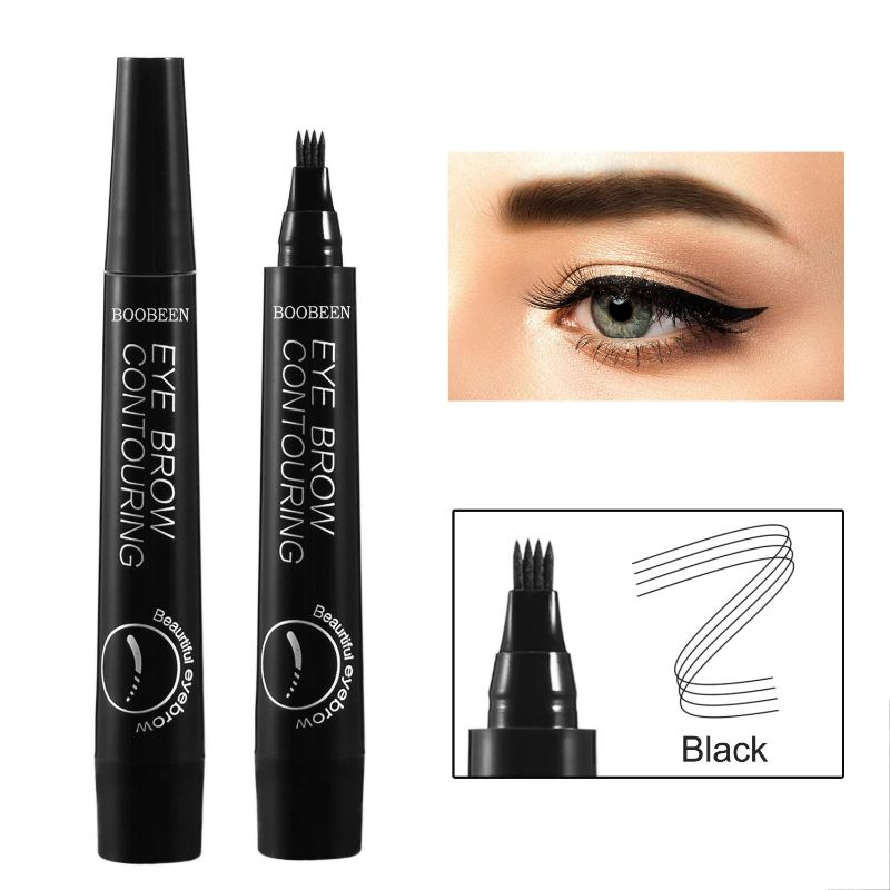 Photo 2 of Boobeen 2Pcs Microblading Eyebrow Pencil - Waterproof Eyebrow Tattoo Pen with a Micro-Fork Tip Applicator - Creates Natural Looking Brows Effortlessly