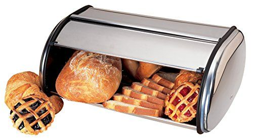Photo 1 of  Stainless Steel Bread Keeper. Keep bread, rolls and other baked goods fresh within the confines of this spacious storage unit. 11'' W x 7.5'' H x 17'' D18/10 stainless steel / rubberHand washImported.