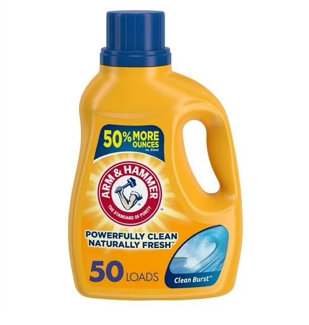 Photo 1 of Arm & Hammer Clean Burst, 50 Loads Liquid Laundry Detergent, 75 Fl Oz