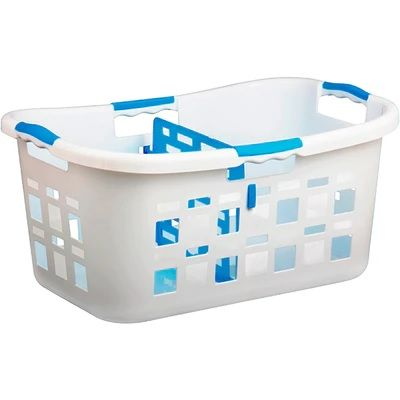 Photo 1 of Clorox Sort'n Fold Antimicrobial Plastic Laundry Basket, 1.8 Bushels, No sorter New