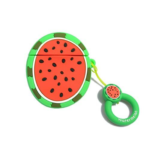 Photo 1 of Gabba Goods Silicone Protective Airpod Case Cover for Airpods 1 & 2, Perfect for Both Children and Adults! - Watermelon Design