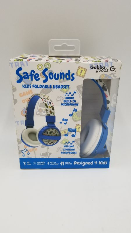 Photo 2 of Gabba Goods Premium Kid's/children's Safe Sound Printed & Foldable Over the Ear Comfort Padded Stereo Headphones with Aux Cable Earphones