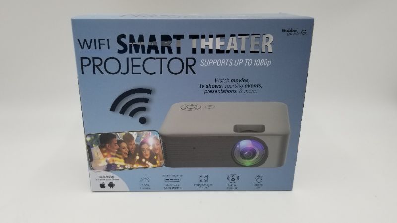 Photo 2 of Gabba Goods WiFi Smart Theater Projector Supports up to 1080P Cast with WiFi or HDMI