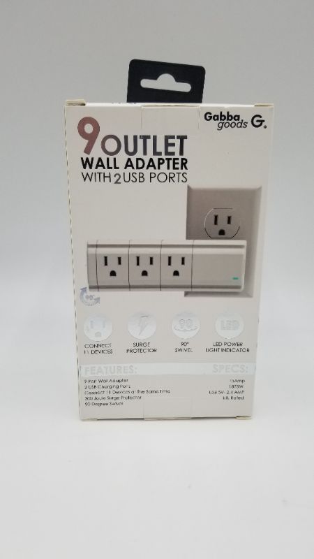 Photo 3 of Gabba Goods 9 Port Surge Protector with 2 USB Ports