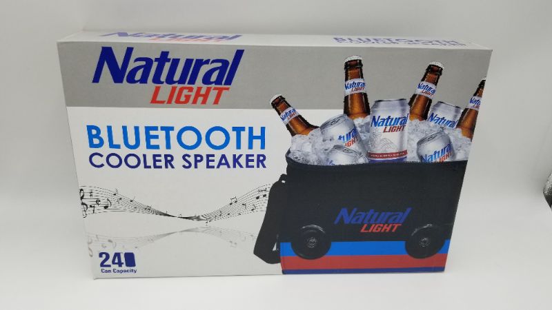 Photo 4 of Natural Light Bluetooth Speaker Cooler Bluetooth Speaker Portable Travel Cooler with Built in Speakers Natural Light Wireless Speaker Cool Ice Pack Cold Beer Stereo for Apple iPhone, Samsung Galaxy