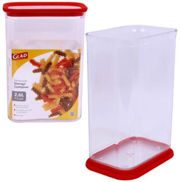 Photo 1 of Glad Food Storage Containers Clrear - 2.6-Liter Tall Rectangle Food Storage Container