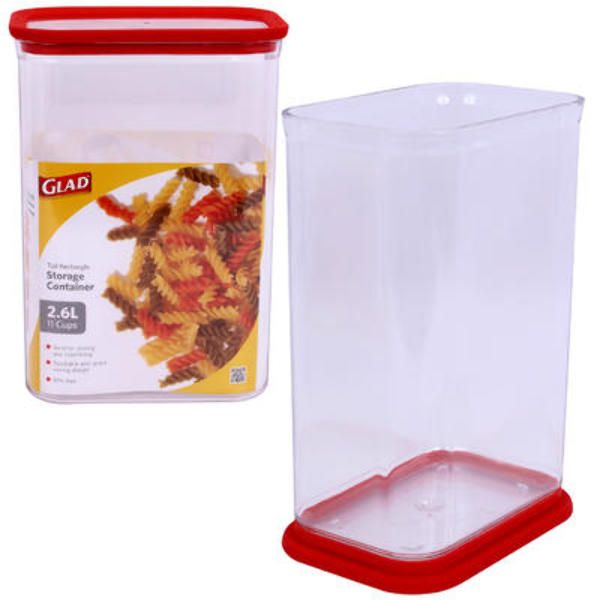 Photo 1 of Glad Food Storage Containers Clrear - 2.6-Liter Tall Rectangle Food Storage Container