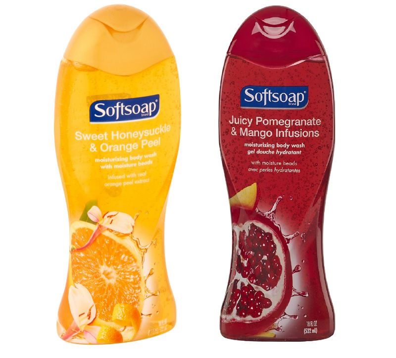 Photo 1 of Softsoap Moisturizing Body Wash, Pomegranate and Mango - 
 And Sweet Honeysuckle and Orange Peel 18 fluid ounce each 