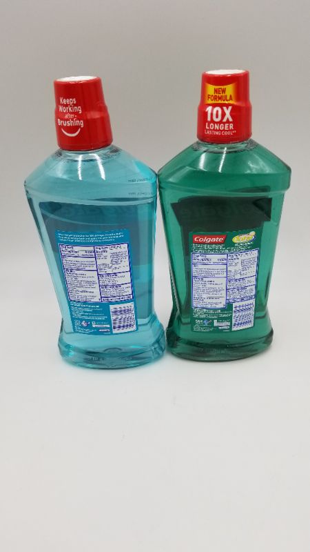 Photo 2 of Colgate Total Gum  &  Pro-Shield Health Alcohol Free Mouthwash Clean Mint - 1L 33.8 Fluid Ounce Each 