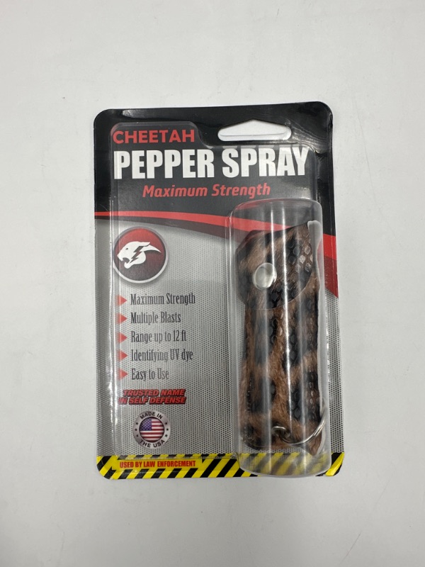 Photo 1 of CHEETAH PEPPER SPRAY MAX STRENGTH EASY TO USE WITH KEY CHAIN LOOP NEW