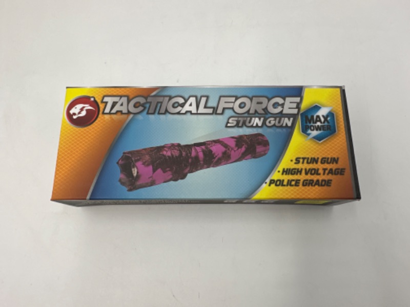 Photo 2 of TACTICAL FORCE SELF DEFENSE STUN GUN HIGH VOLTAGE POLICE GRADE MAX POWER WITH FLASHLIGHT NEW