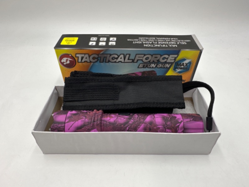 Photo 1 of TACTICAL FORCE SELF DEFENSE STUN GUN HIGH VOLTAGE POLICE GRADE MAX POWER WITH FLASHLIGHT NEW