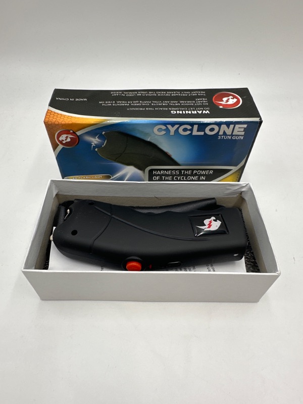 Photo 1 of CYCLONE STUN GUN LED FLASHLIGHT POWERFUL RECHARGEABLE BATTERY WITH HOLSTER NEW