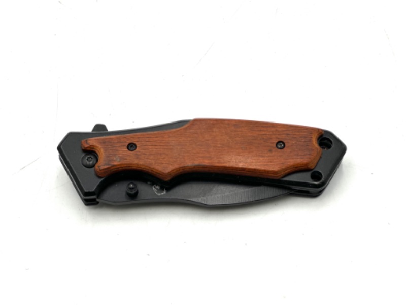 Photo 2 of BLACK AND WOODEN FALCON POCKET KNIFE NEW