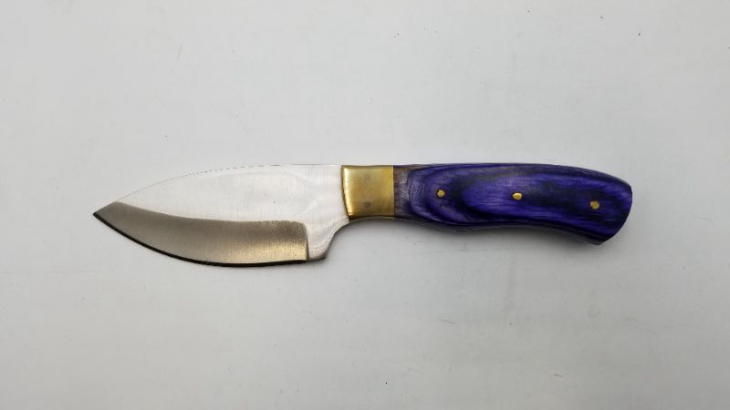 Photo 1 of 7.5 INCH OPAL WOOD SKINNER HUNTING KNIFE NEW 