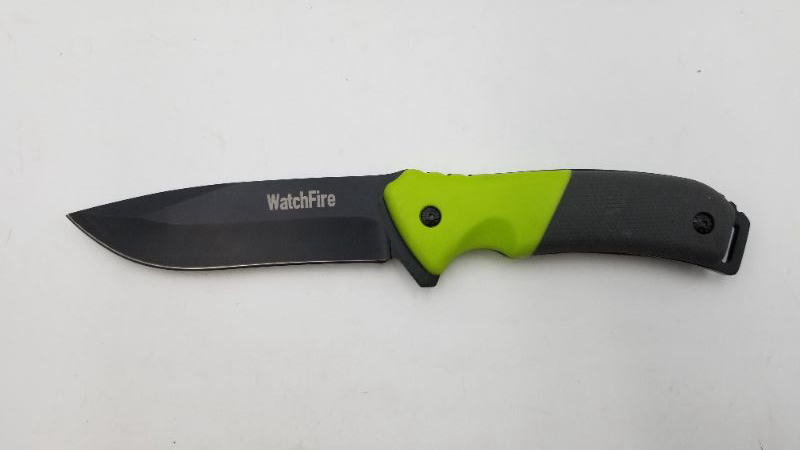 Photo 1 of 9.5 INCH GREEN AND GREY RUBBER HUNTING KNIFE NEW 