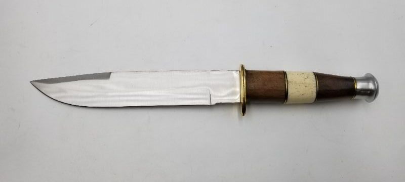 Photo 1 of 14.5 INCH BROWN BARK HUNTER KNIFE NEW 