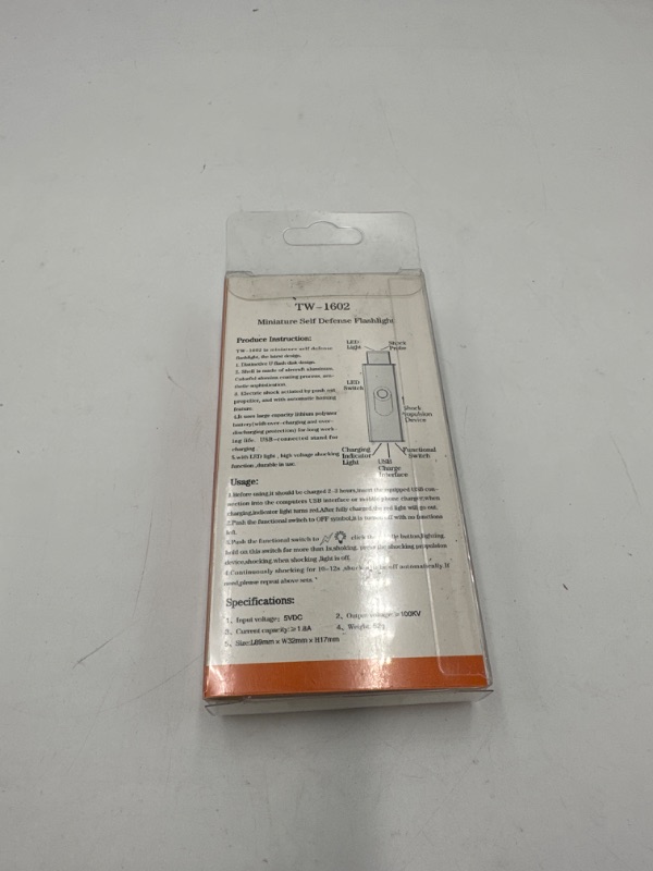 Photo 2 of MINI SELF DEFENSE FLASHLIGHT USB CHARGE SMART SWITCH BRIGHT LED NEW 