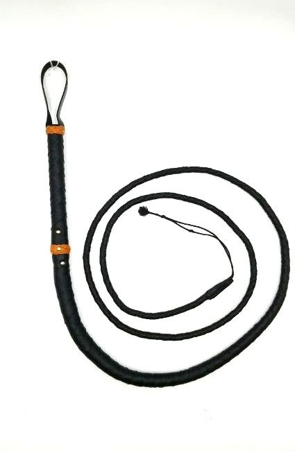 Photo 1 of 9 FOOT HANDMADE LEATHER WHIP NEW