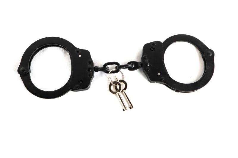 Photo 1 of BLACK HANDCUFFS WITH 2 KEYS NEW 