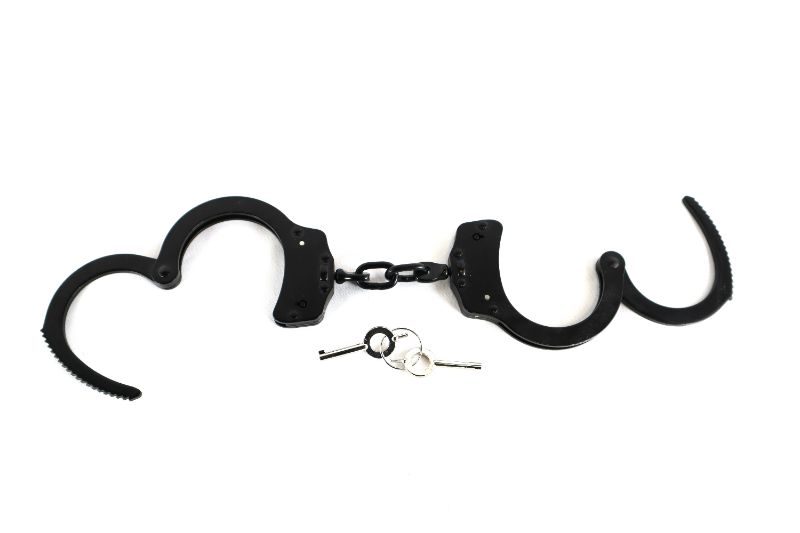 Photo 3 of BLACK HANDCUFFS WITH 2 KEYS NEW 