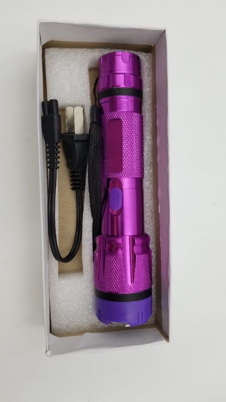 Photo 4 of PURPLE SELF DEFENSE FLASHLIGHT ALLMINUM LIGHT WEIGHT BODY RECHARGEABLE BATTERY NEW 