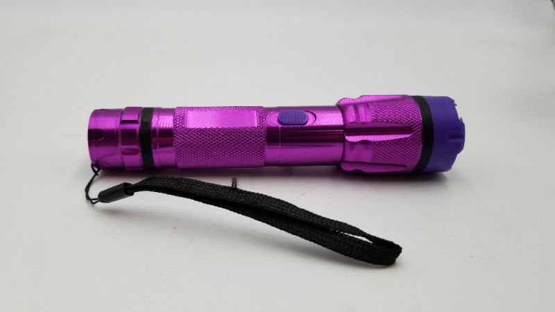 Photo 1 of PURPLE SELF DEFENSE FLASHLIGHT ALLMINUM LIGHT WEIGHT BODY RECHARGEABLE BATTERY NEW 